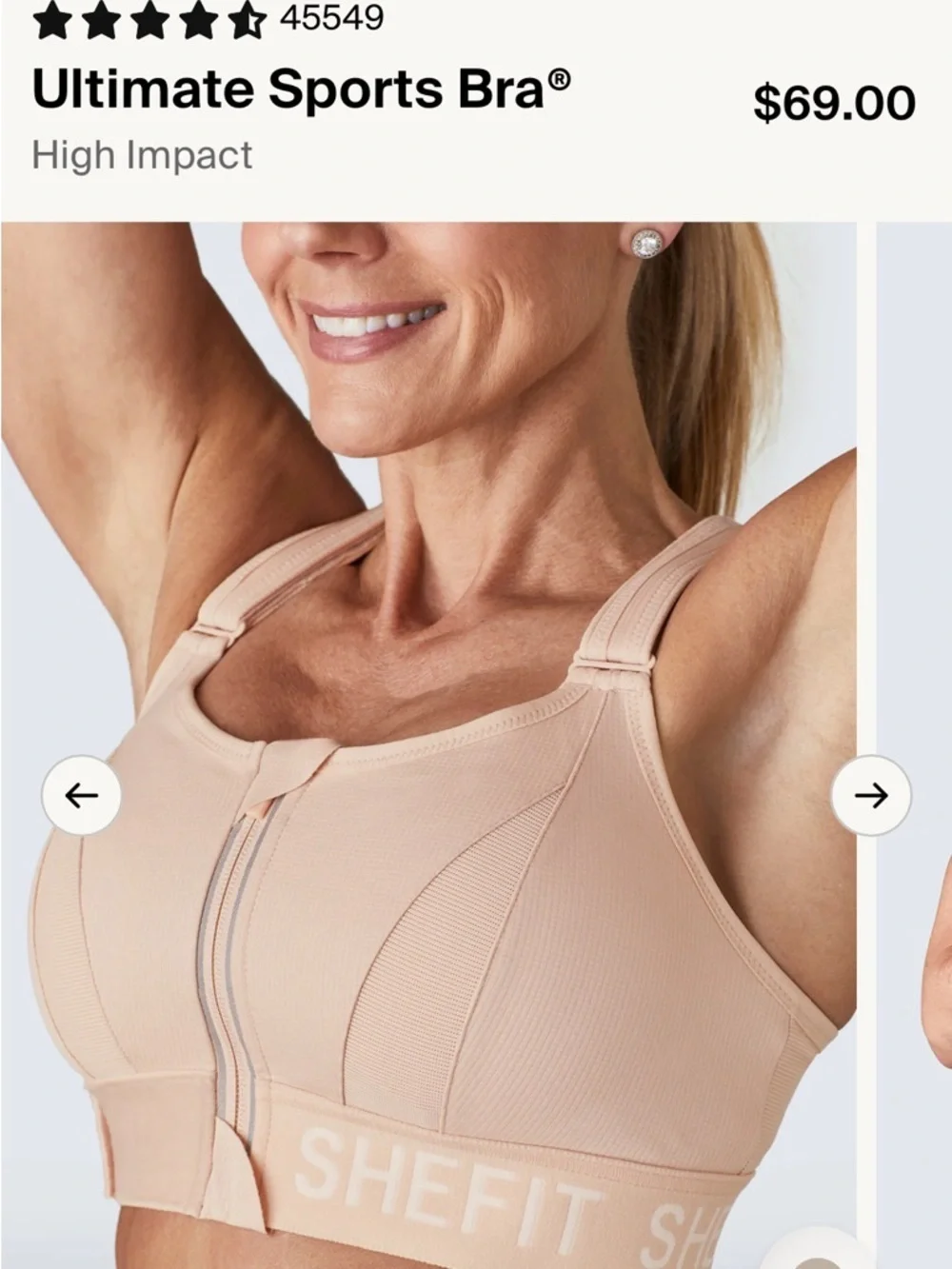 SHEFIT front zip